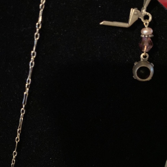 Antiqued Sterling Silver, Amethyst and Freshwater Pearls Set - Picture 6 of 7